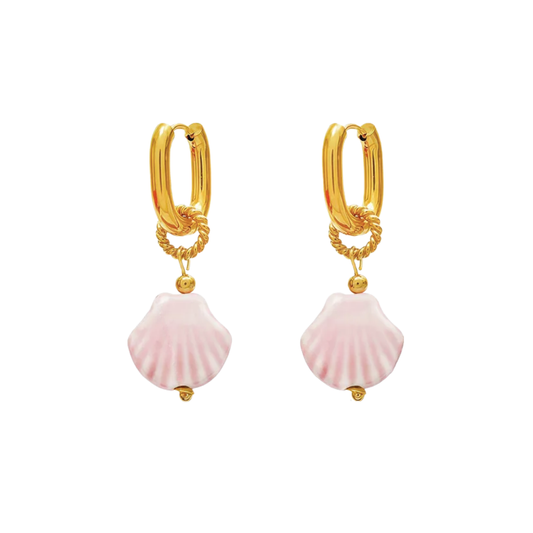 Shell Pearl Hoops