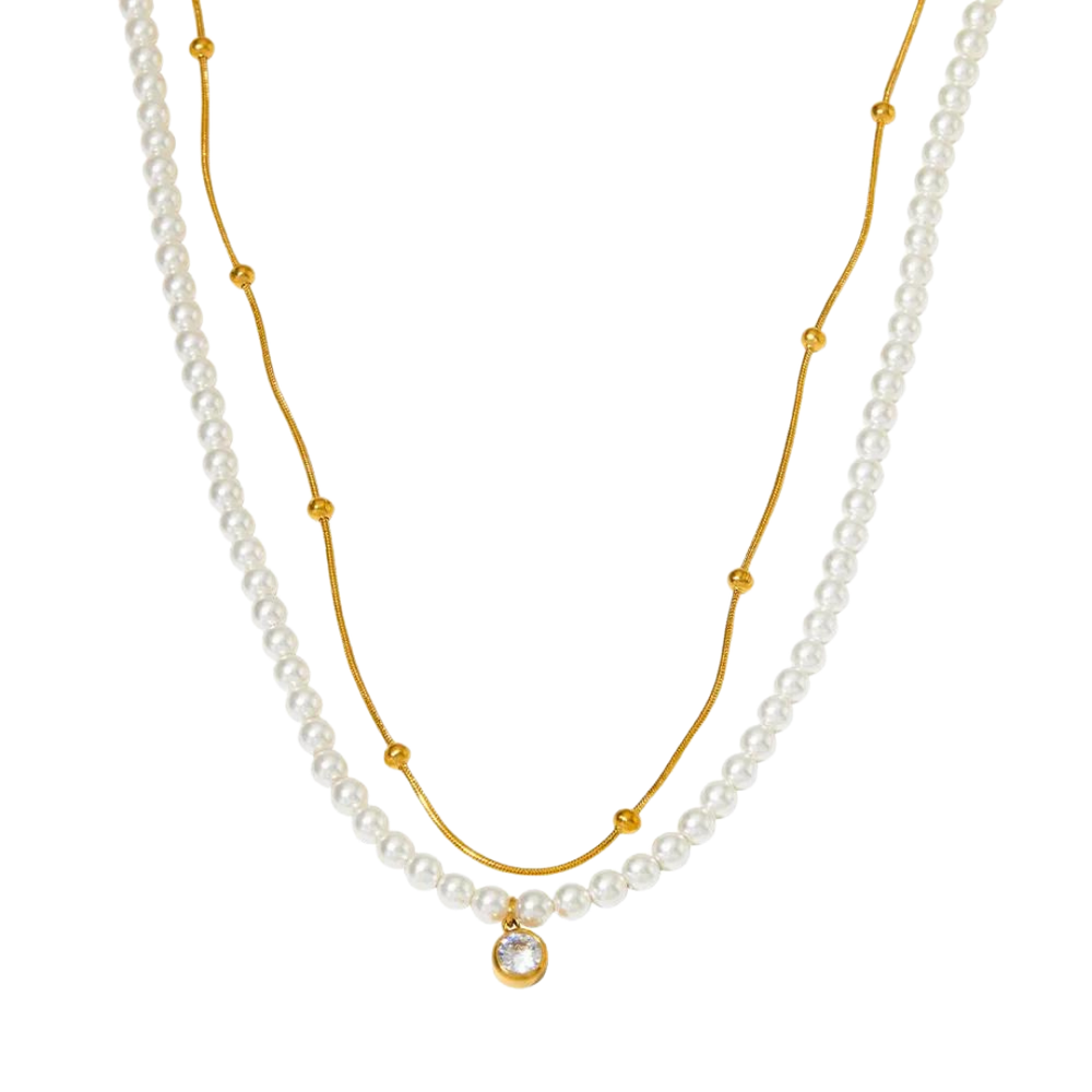 Dual pearly Necklace