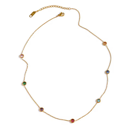 Multi zircon necklace