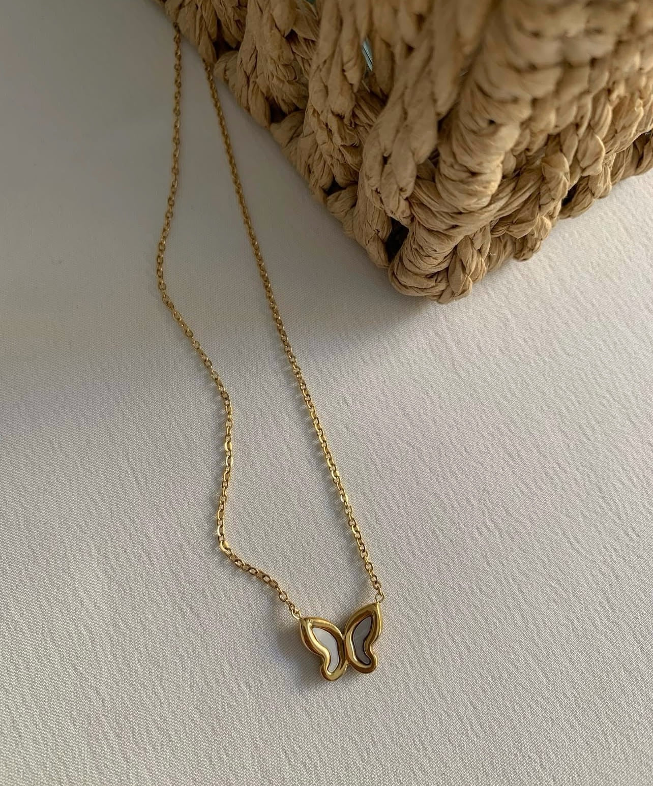 Pieris rapae necklace