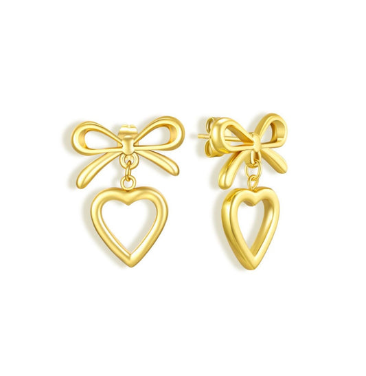 Bow heart Earrings