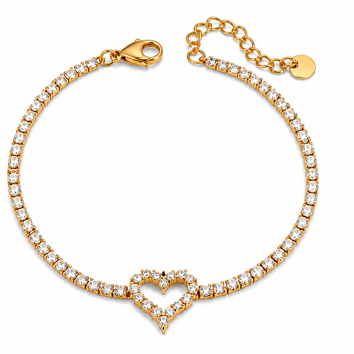 Heart tennis Bracelet