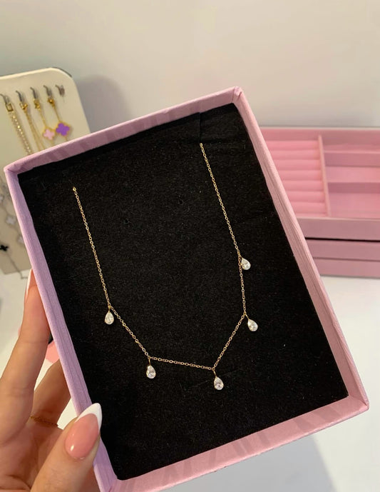 Drop zircon Necklace