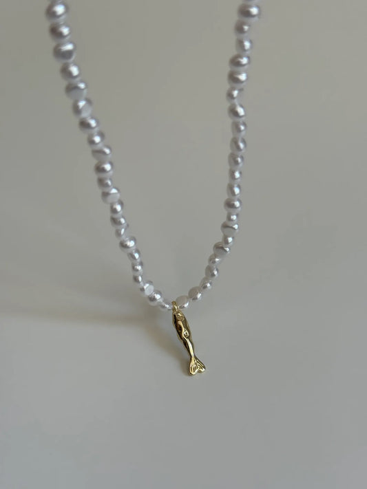 Pearl fish Necklace