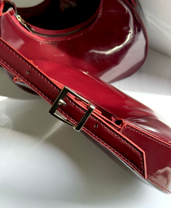 Glossy Maroon Bag