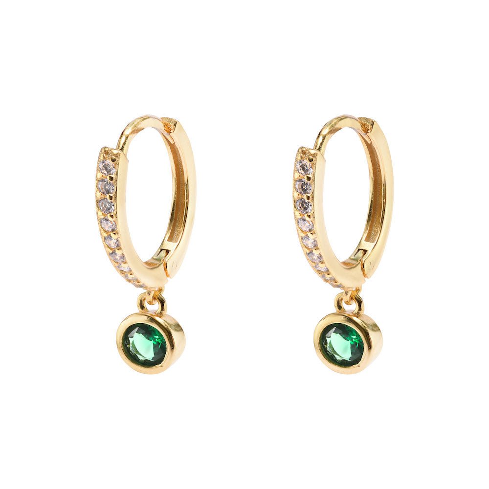 Stone Cz Hoops