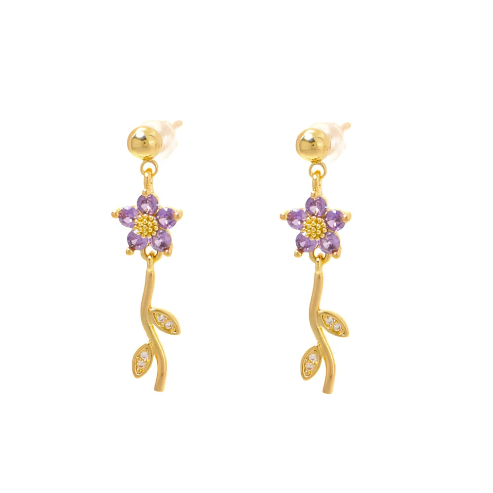 Lilic floral Studs