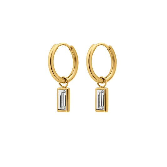 Dainty dangle Hoops