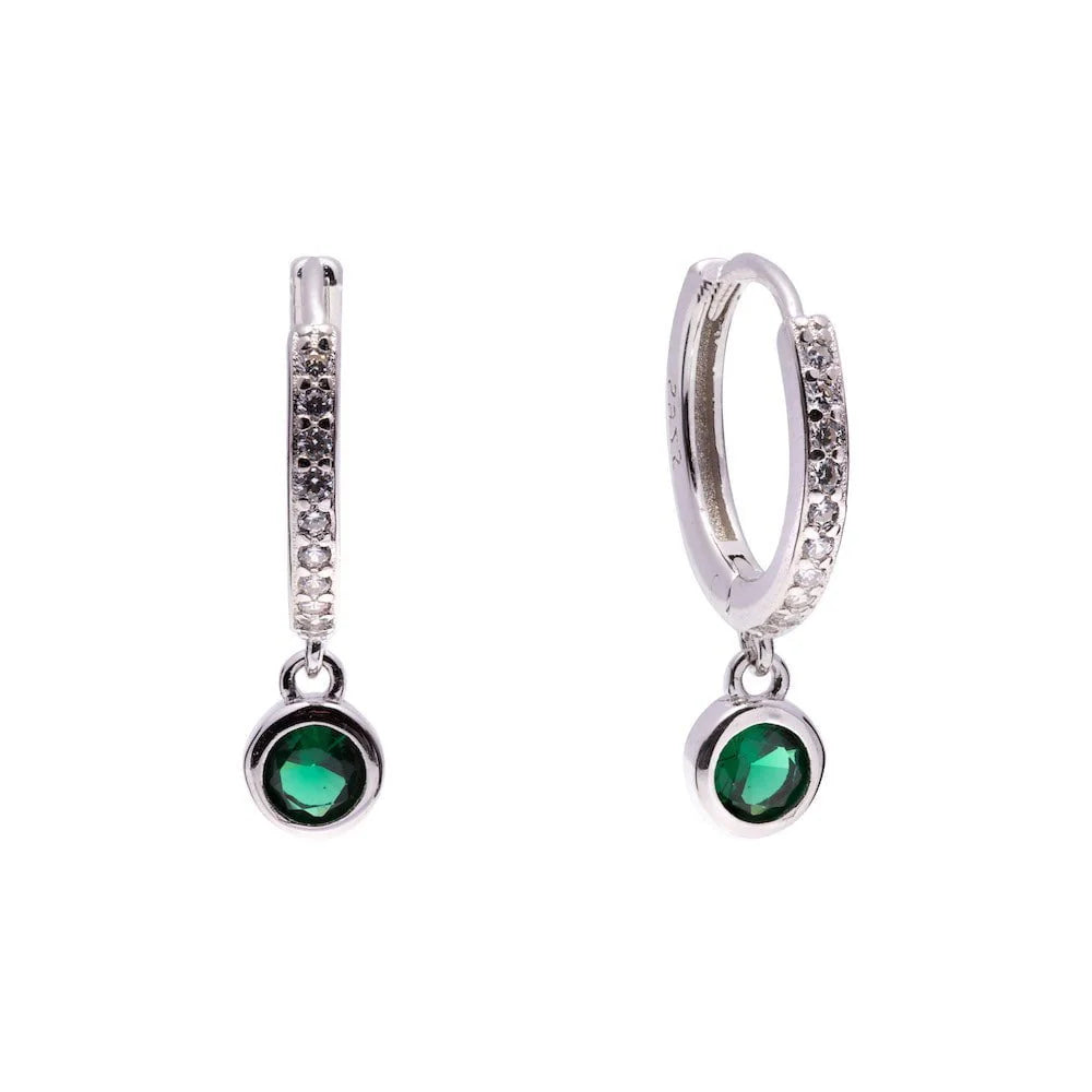 Stone Cz Hoops