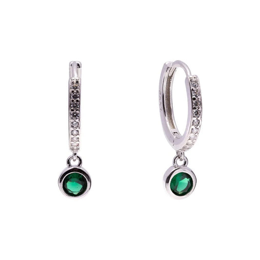 Stone Cz Hoops