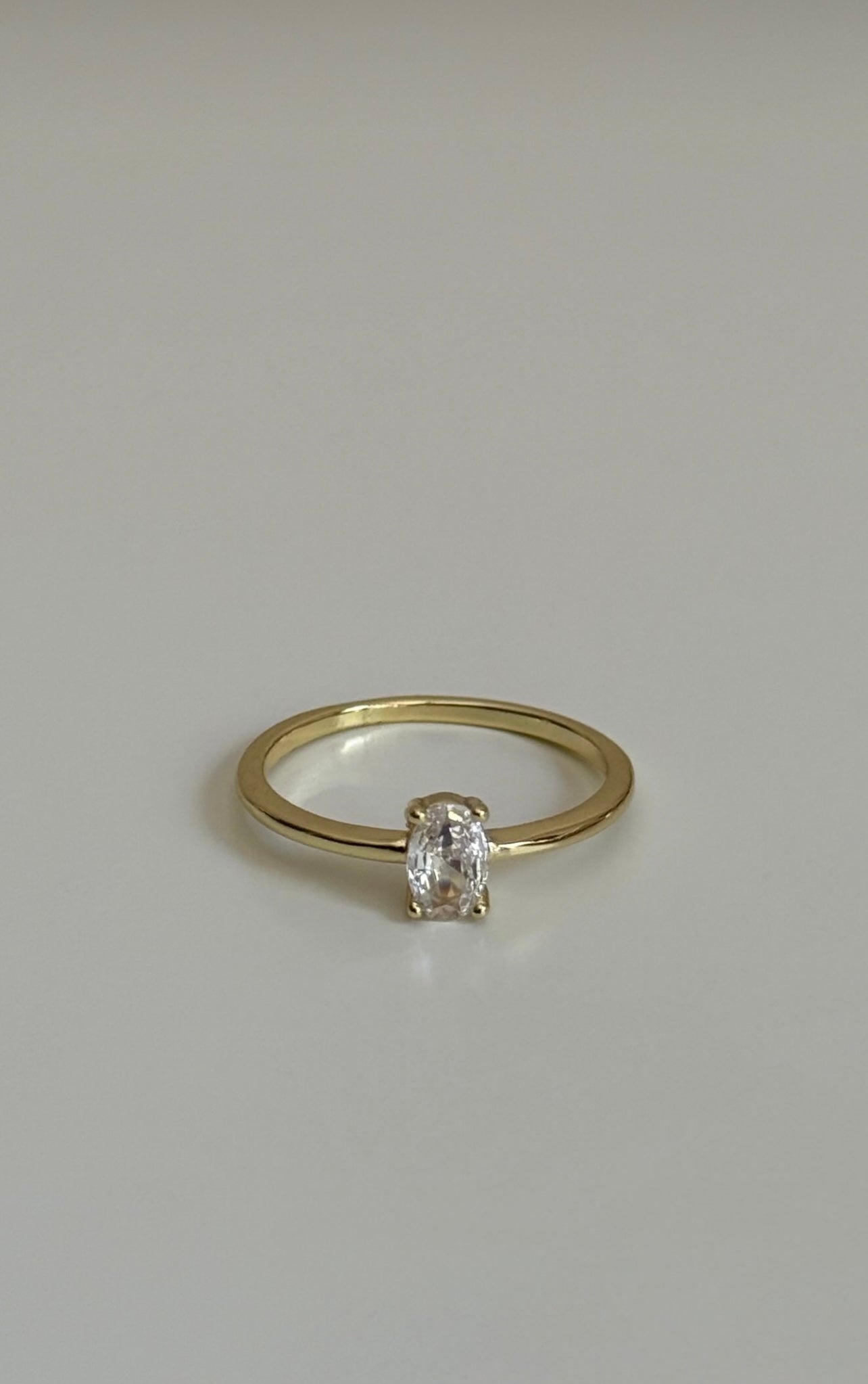 Oval plain ring