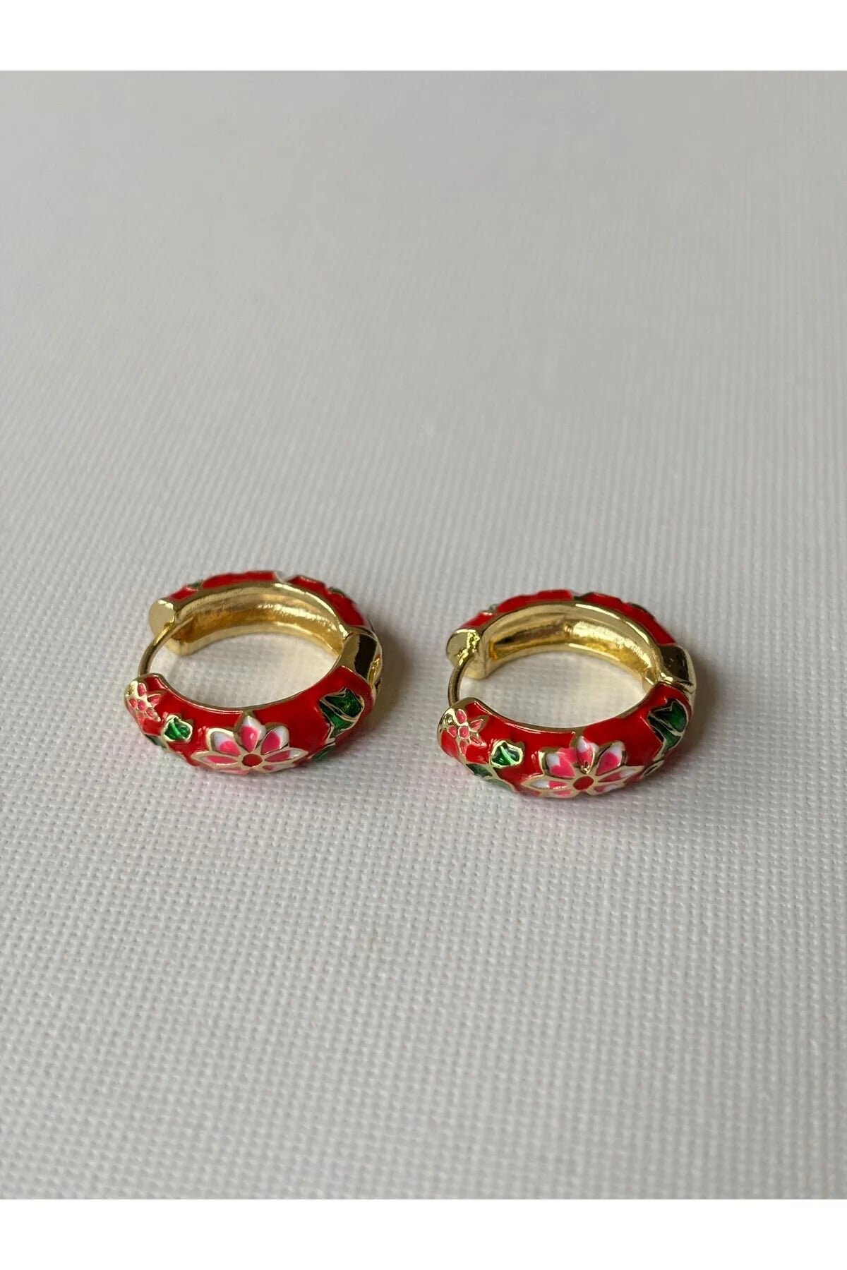 Red Resin Hoops