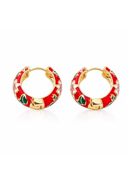 Red Resin Hoops