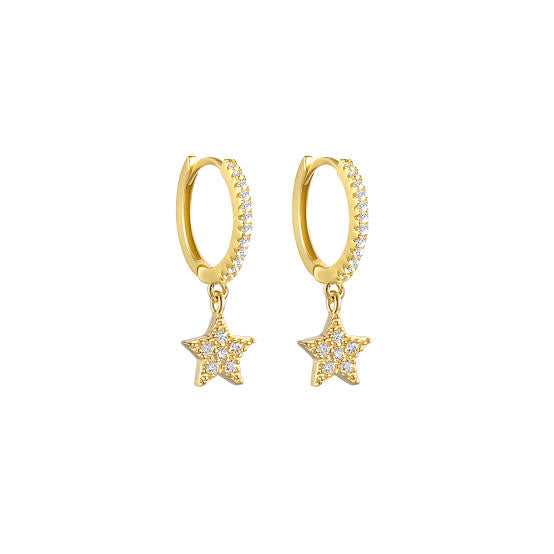 Zirconia Star huggie