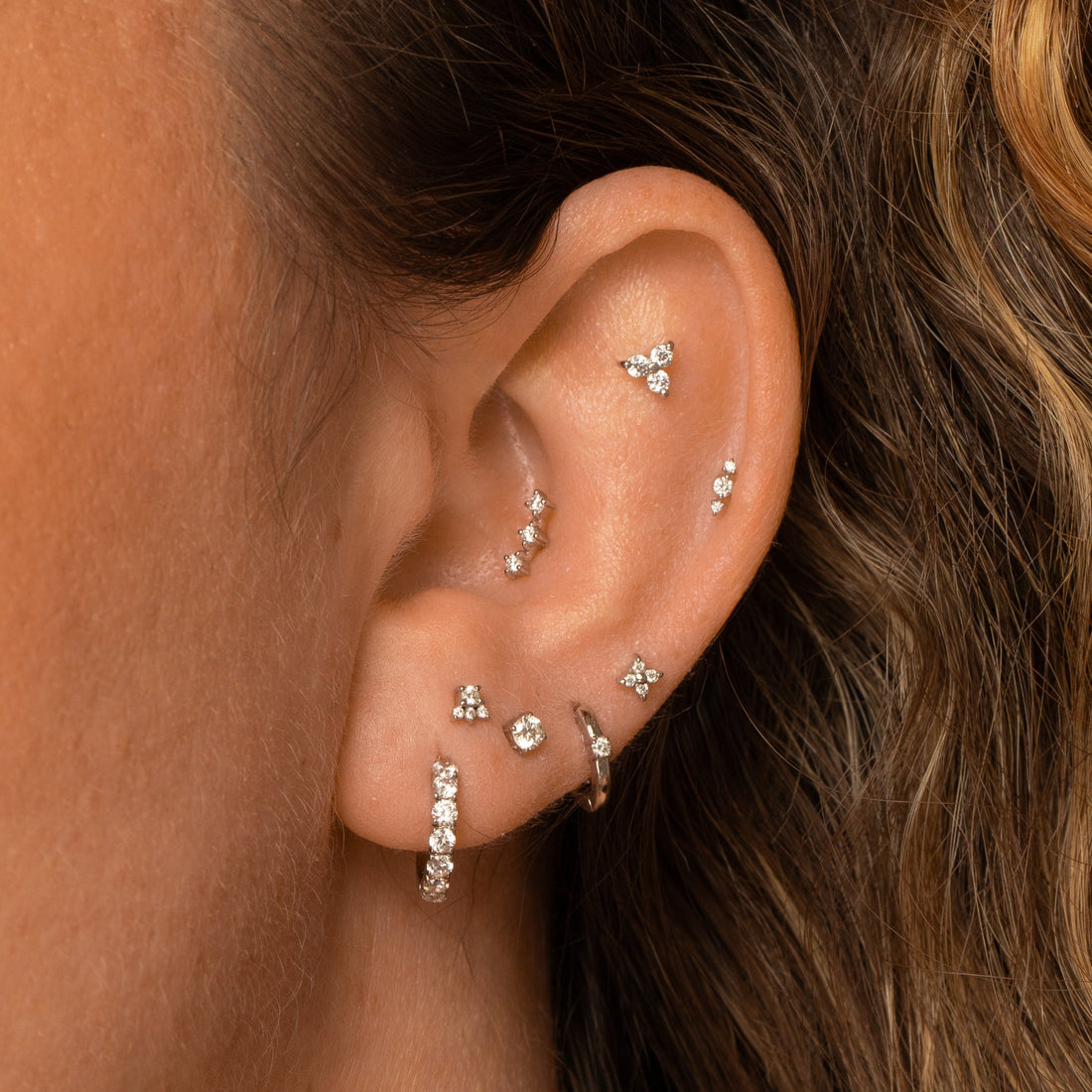 Crystal trio stud